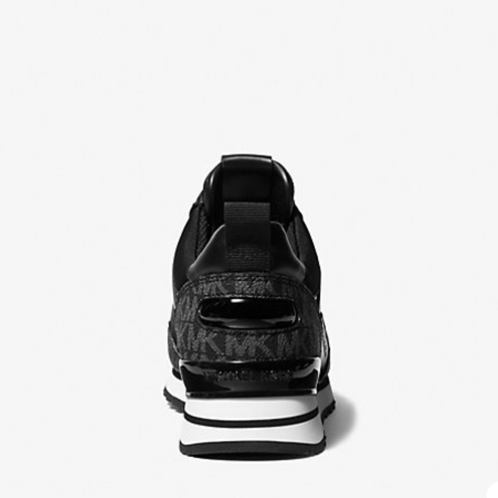 NWT Michael Kors Wilma Trainer Black Tech Canvas Sz. 8M - Picture 3 of 13